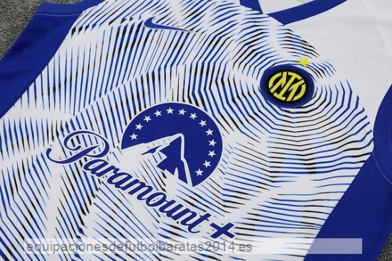 Nuevo Entrenamiento Sin Mangas Inter Milan 23/24 Blanco Azul Baratas